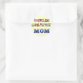 Wereldwijde mam ronde sticker (Tas)