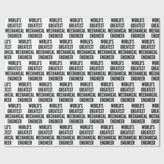 Wereldwijde Mechanische Engineer Cadeaupapier (Vlak)