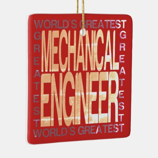 Wereldwijde Mechanische Engineer Keramisch Ornament (Rechts)