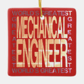 Wereldwijde Mechanische Engineer Keramisch Ornament (Voorkant)
