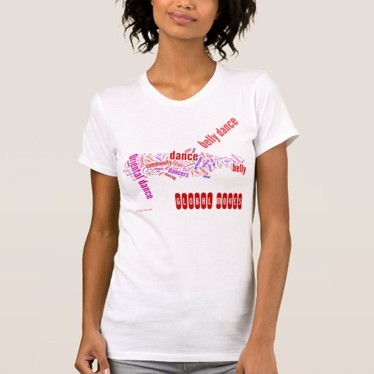 Wereldwijde Moves Word Cloud 2 T-shirt (Voorkant)