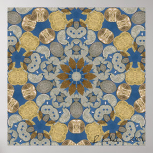 Wereldwijde munt poster