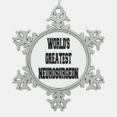 Wereldwijde neurochirurg tin sneeuwvlok ornament (Voorkant)