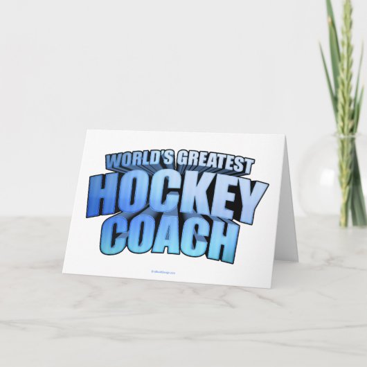 Wereldwijde ockey Coach Bedankkaart (Voorkant)