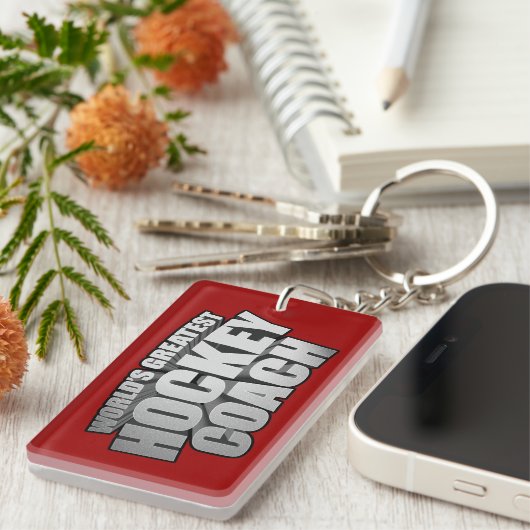 Wereldwijde ockey Coach Sleutelhanger (Voorkant Rechts)