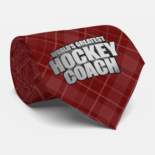 Wereldwijde ockey Coach Stropdas (Opgerold)