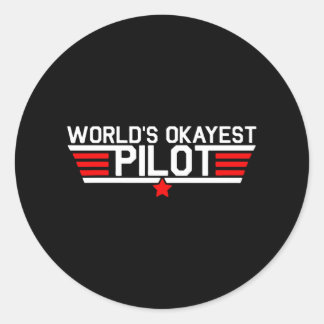 Wereldwijde Okayest Pilot Ronde Sticker