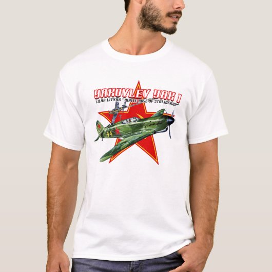 WERELDWIJDE OORLOG II RUSLAND YAK FIGHTER SHIRT (Voorkant)