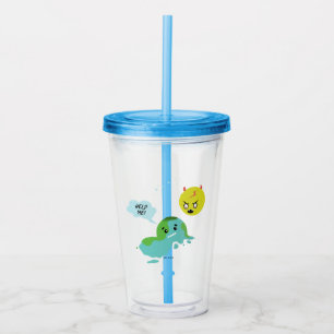Wereldwijde opwarming acryl drinkbeker