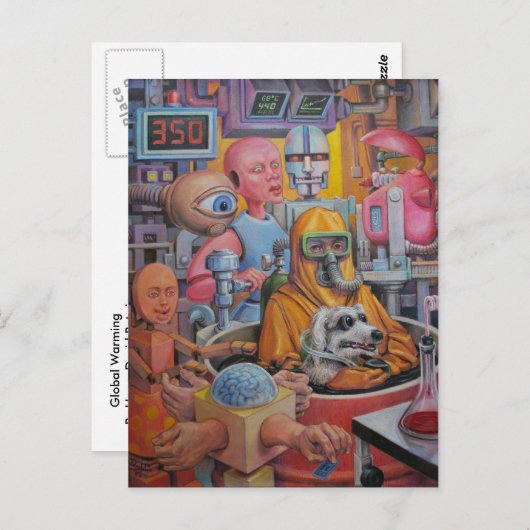 Wereldwijde opwarming briefkaart (Voorkant / Achterkant)