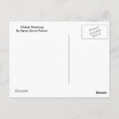 Wereldwijde opwarming briefkaart (Achterkant)