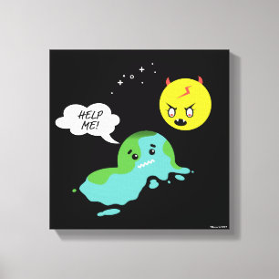 Wereldwijde opwarming canvas afdruk