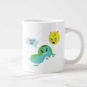 Wereldwijde opwarming grote koffiekop (Rechts)