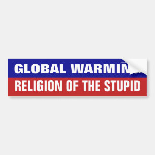 Wereldwijde opwarming is de religie van het stompz bumpersticker