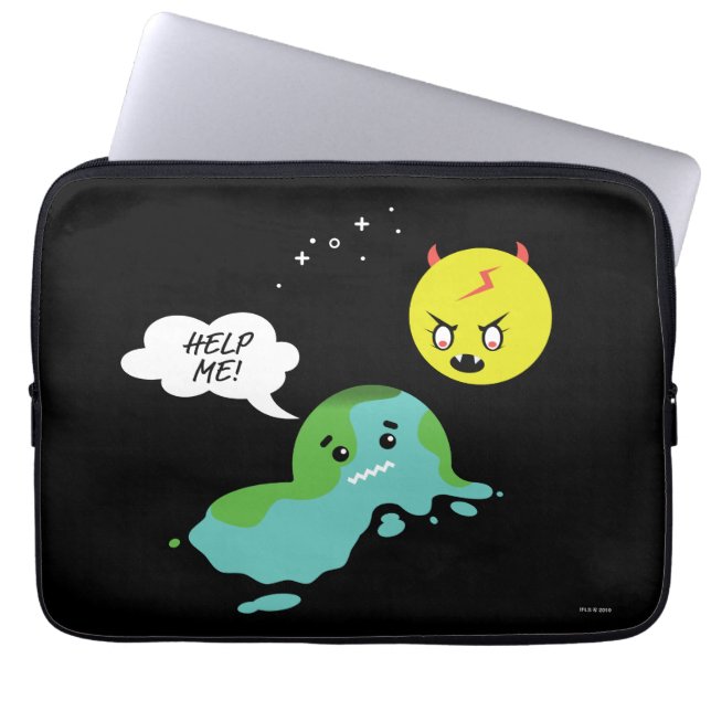 Wereldwijde opwarming laptop sleeve (Voorkant)