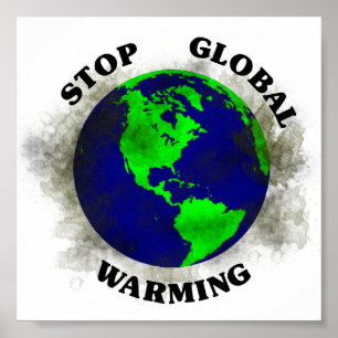 Wereldwijde opwarming poster
