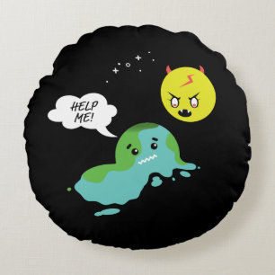 Wereldwijde opwarming rond kussen