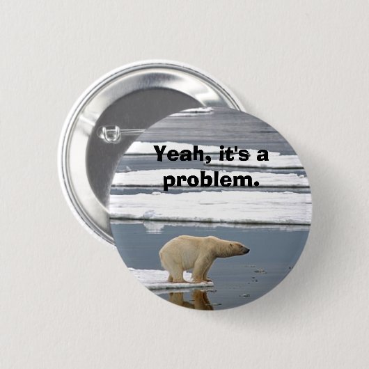 Wereldwijde opwarming ronde button 5,7 cm (Voorkant /achterkant)