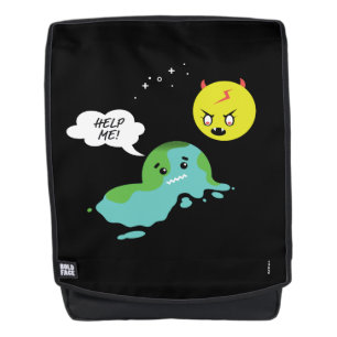 Wereldwijde opwarming rugtassen