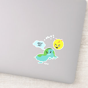 Wereldwijde opwarming sticker
