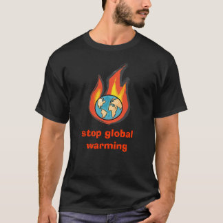 Wereldwijde opwarming, stoppen met opwarming van d t-shirt