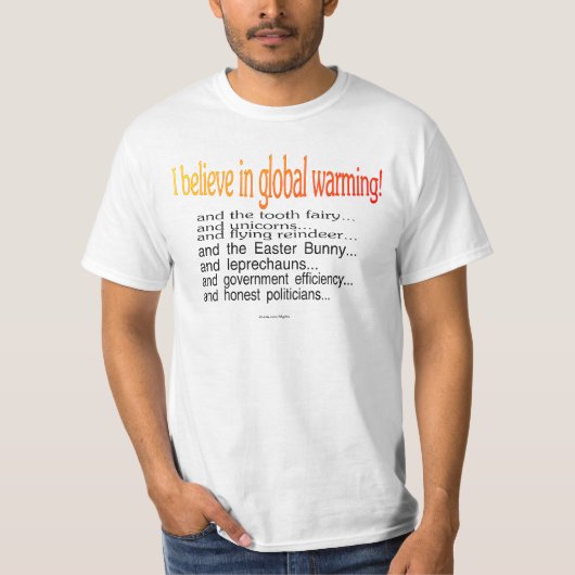 Wereldwijde opwarming t-shirt (Voorkant)
