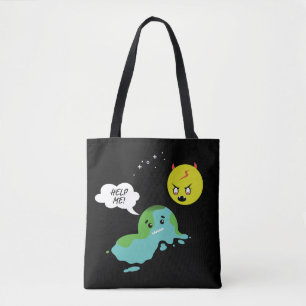 Wereldwijde opwarming tote bag