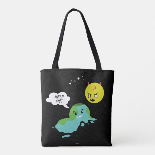 Wereldwijde opwarming tote bag (Achterkant)