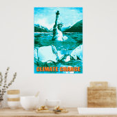 Wereldwijde opwarming van de klimaatverandering poster (Keuken)