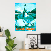 Wereldwijde opwarming van de klimaatverandering poster (Thuiskantoor)