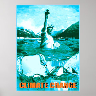 Wereldwijde opwarming van de klimaatverandering poster