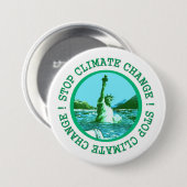 Wereldwijde opwarming van de klimaatverandering ronde button 7,6 cm (Voorkant /achterkant)