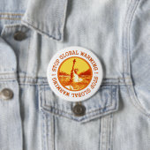 Wereldwijde opwarming van de klimaatverandering ronde button 7,6 cm (In situ)