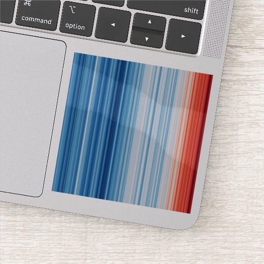 Wereldwijde opwarmingstemperaturen Klimaatverander Sticker (Detail)