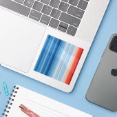 Wereldwijde opwarmingstemperaturen Klimaatverander Sticker (Laptop met iPhone)