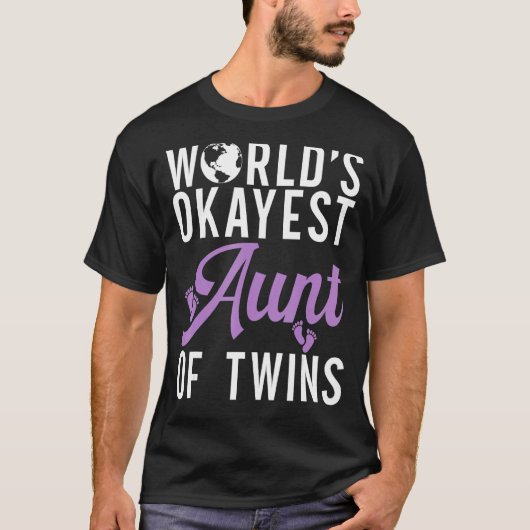 Wereldwijde oudste tante van Twins Twin Aunt T-shirt (Voorkant)