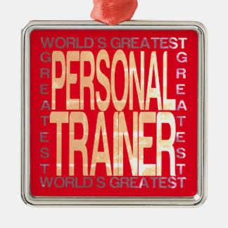 Wereldwijde persoonlijke trainer metalen ornament