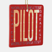 Wereldwijde piloot keramisch ornament (Rechts)