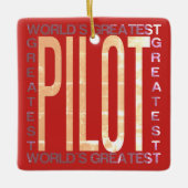 Wereldwijde piloot keramisch ornament (Voorkant)