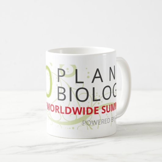 Wereldwijde plant Biologie 2020 Mok Wereldtop (Voorkant rechts)