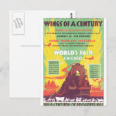 Wereldwijde Poster voor Vintage Travel Briefkaart (Voorkant / Achterkant)