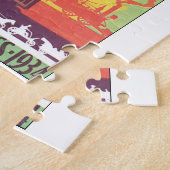 Wereldwijde Poster voor Vintage Travel Legpuzzel (Zijkant)