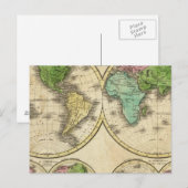 Wereldwijde projectie briefkaart (Voorkant / Achterkant)