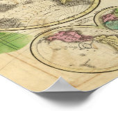 Wereldwijde projectie poster (Hoek)