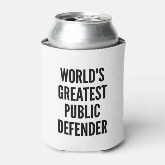 Wereldwijde publieke verdediger blikjeskoeler (Blikje Voorkant)