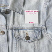 Wereldwijde PVNH Disorder Awareness Day Square But Vierkante Button 5,1 Cm (In situ)