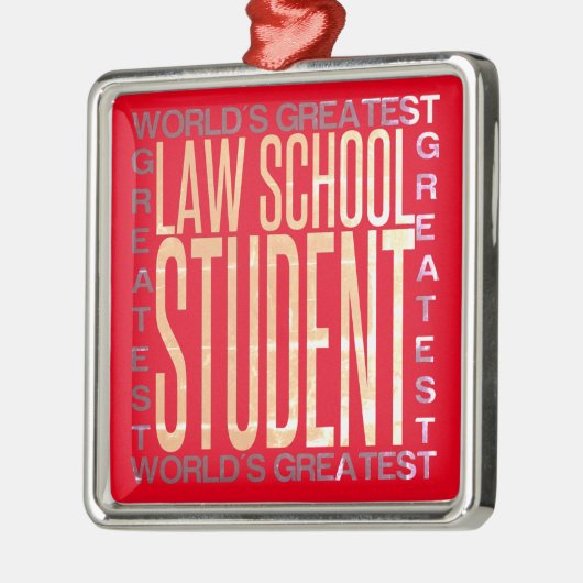 Wereldwijde rechtenstudent metalen ornament (Links)