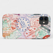 Wereldwijde Reislabels Overal Patroon Case-Mate iPhone Case (Achterkant (horizontaal))