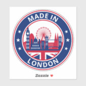Wereldwijde reiziger - Made in London, Engeland (E Sticker (Vel)