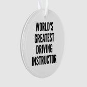 Wereldwijde rijinstructeur ornament (voorkant)